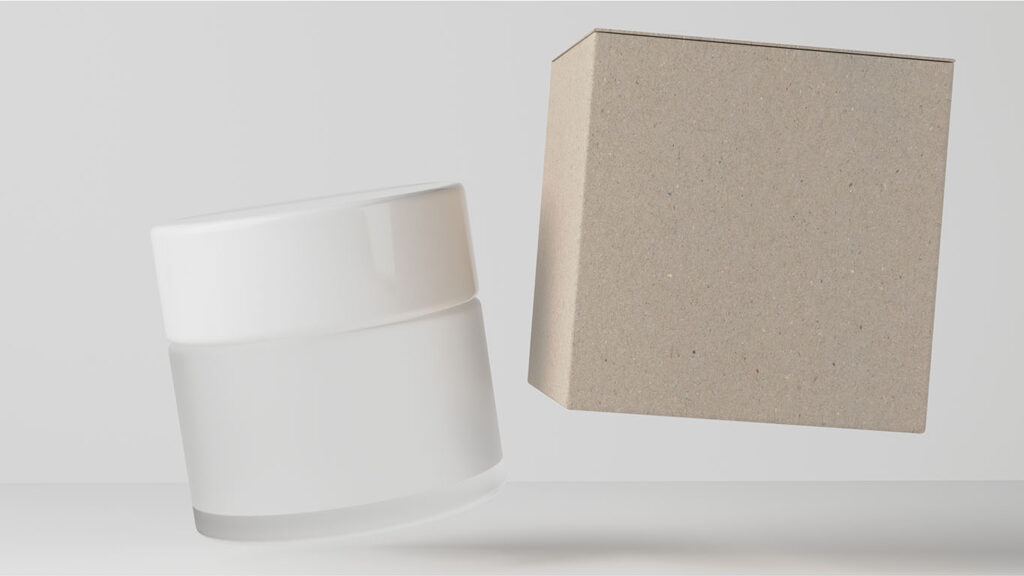 Faltschachtel als Kosmetikverpackung für Tigel