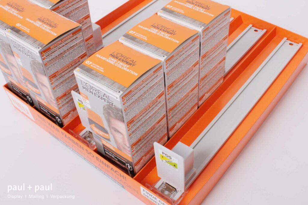 Faltschachteln mit Regaldisplay