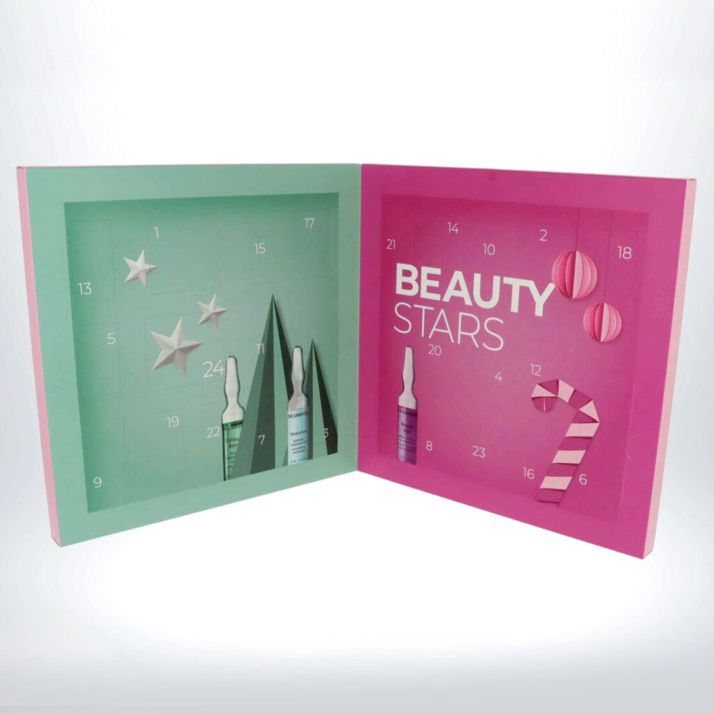 Adventskalender mit Kosmetika Ampullen