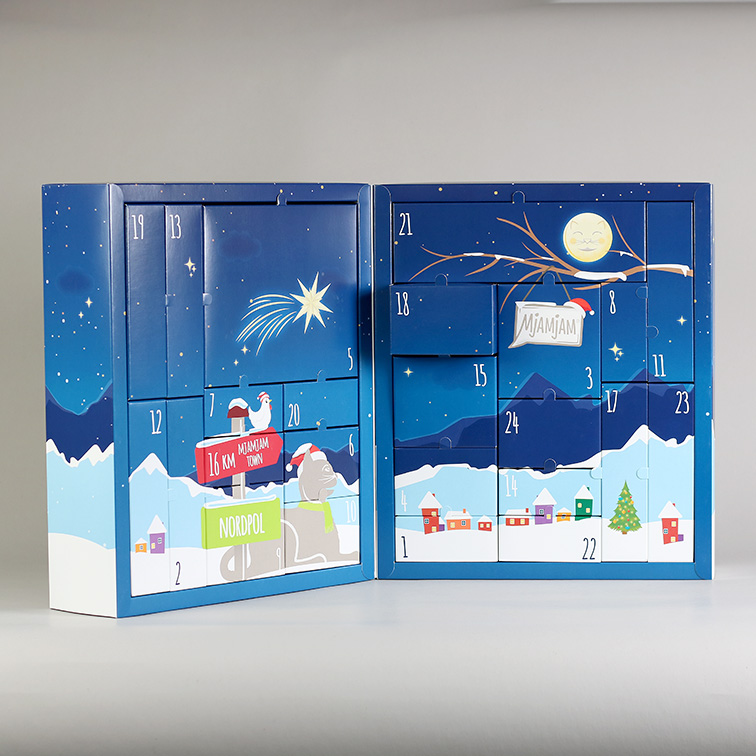 Adventskalender mit Türchen Feinkost